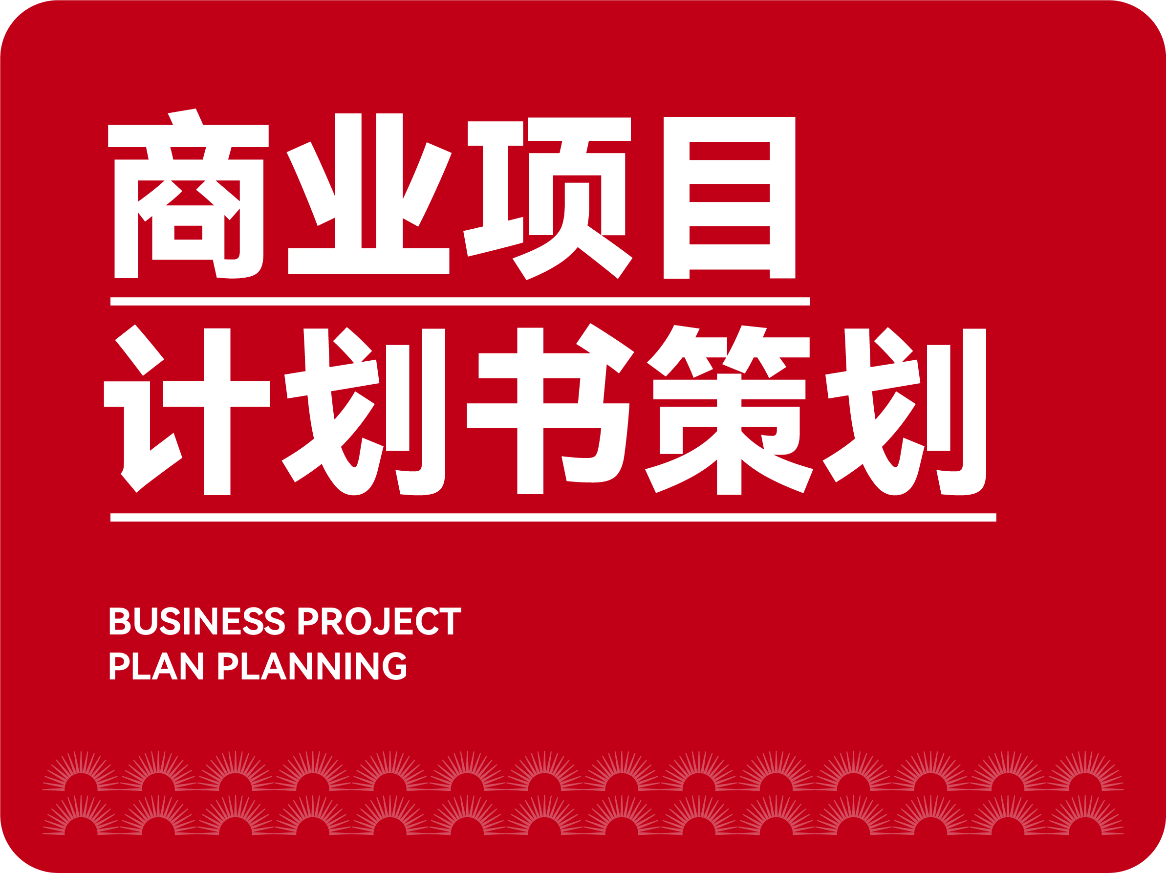 商业项目计划书策划